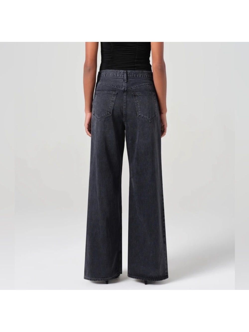 AGOLDE Dame black high waisted wide leg jeans - 31 - Picture 2 of 6